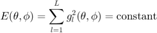 $$E(\theta,\phi) = \sum_{l=1}^L g_l^2(\theta,\phi) = \mathrm{constant}$$