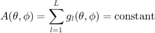 $$A(\theta,\phi) = \sum_{l=1}^L g_l(\theta,\phi) = \mathrm{constant}$